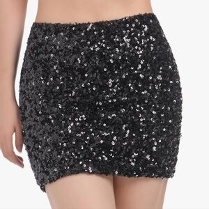 LC Sequin Mini Skirt – Women’s XS Sparkle Glitter Rave Festival Partywear